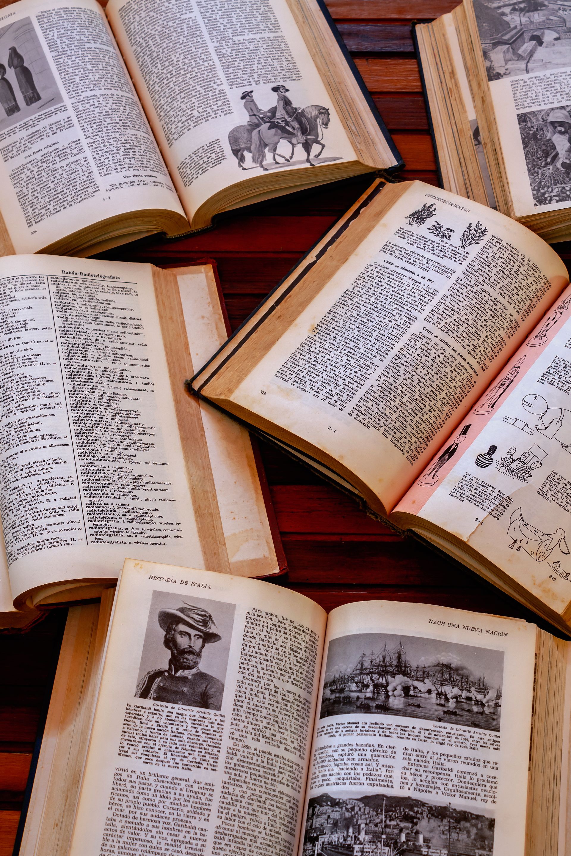 Stack of old books